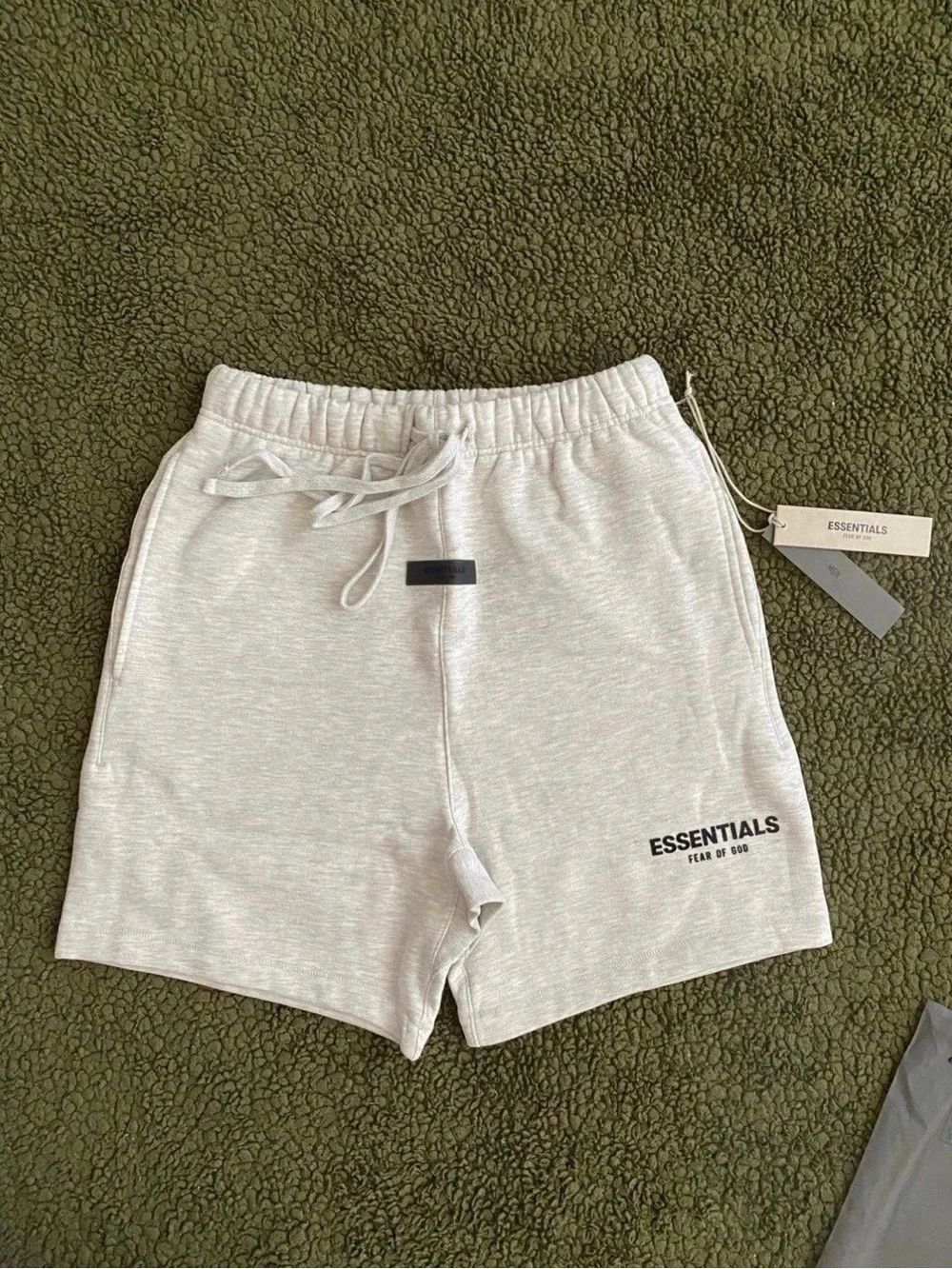 Men’s Fear of God Essentials Bundle, Shorts & T-Shirt, Light Oatmeal, XS, NWT